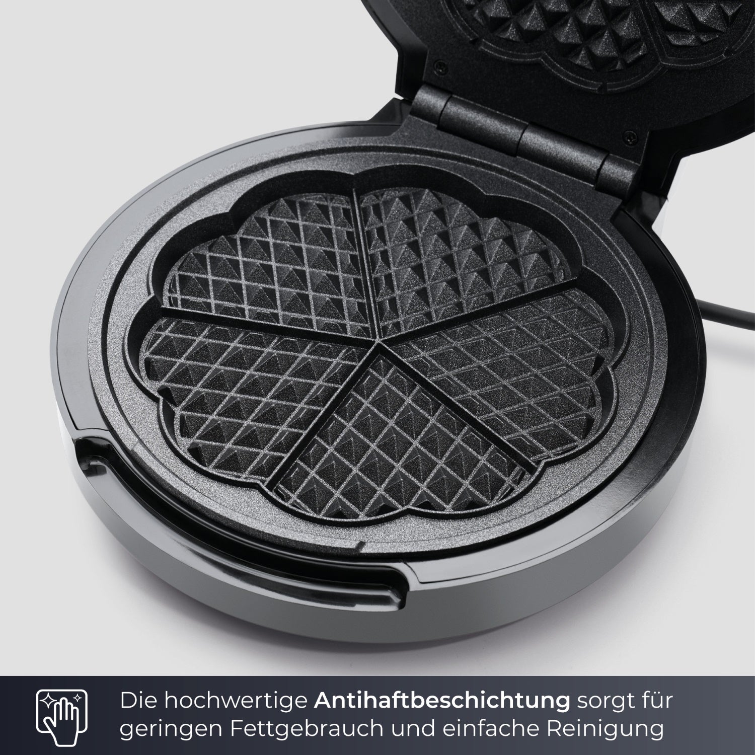 KLAMER Waffeleisen belgische Waffel, Waffeleisen doppelt mit 7 Stufen und 5 P