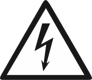 Warnung - Elektrischer Schlag