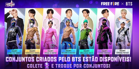 BTS Free Fire Skins