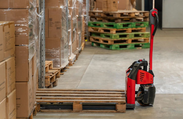 Wood platform truck under inspection for safety