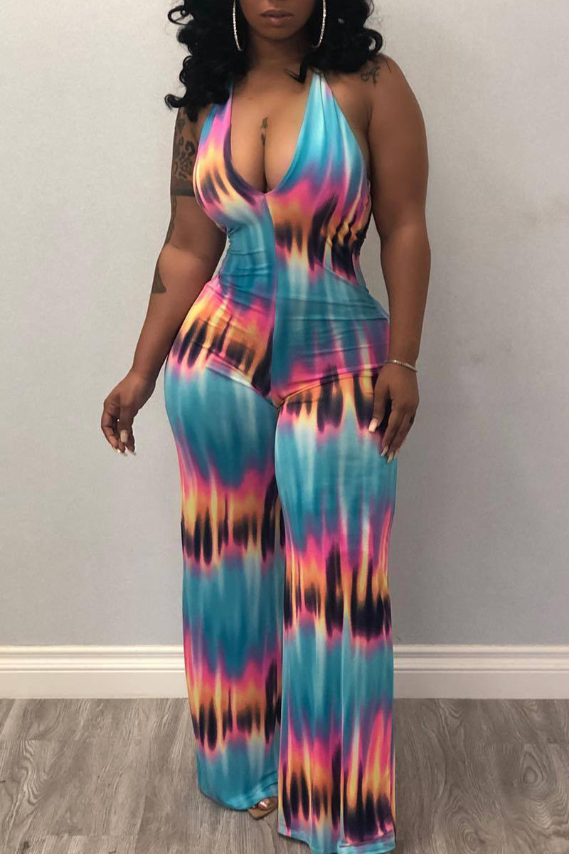 off one shoulder pierced belted wide leg jumpsuit