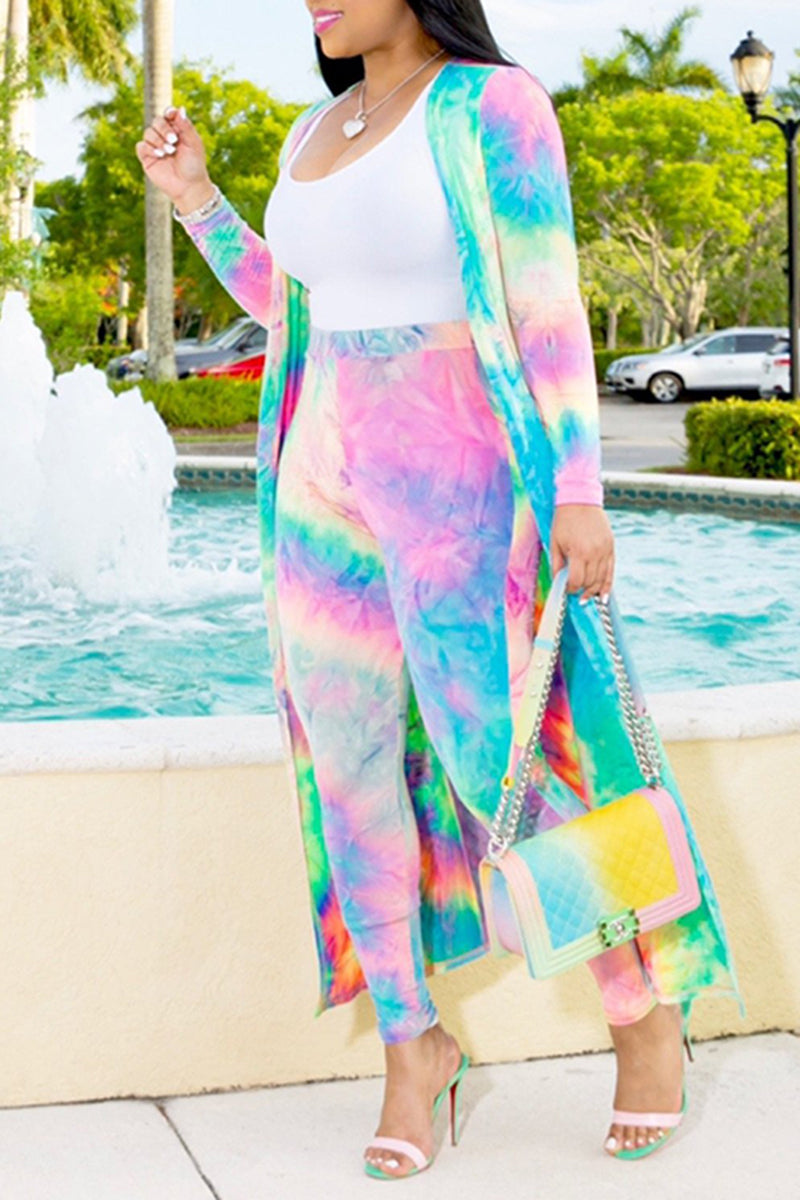 plus size tie dye 2 piece set