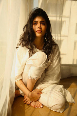 sanjana sanghi, white, kurta