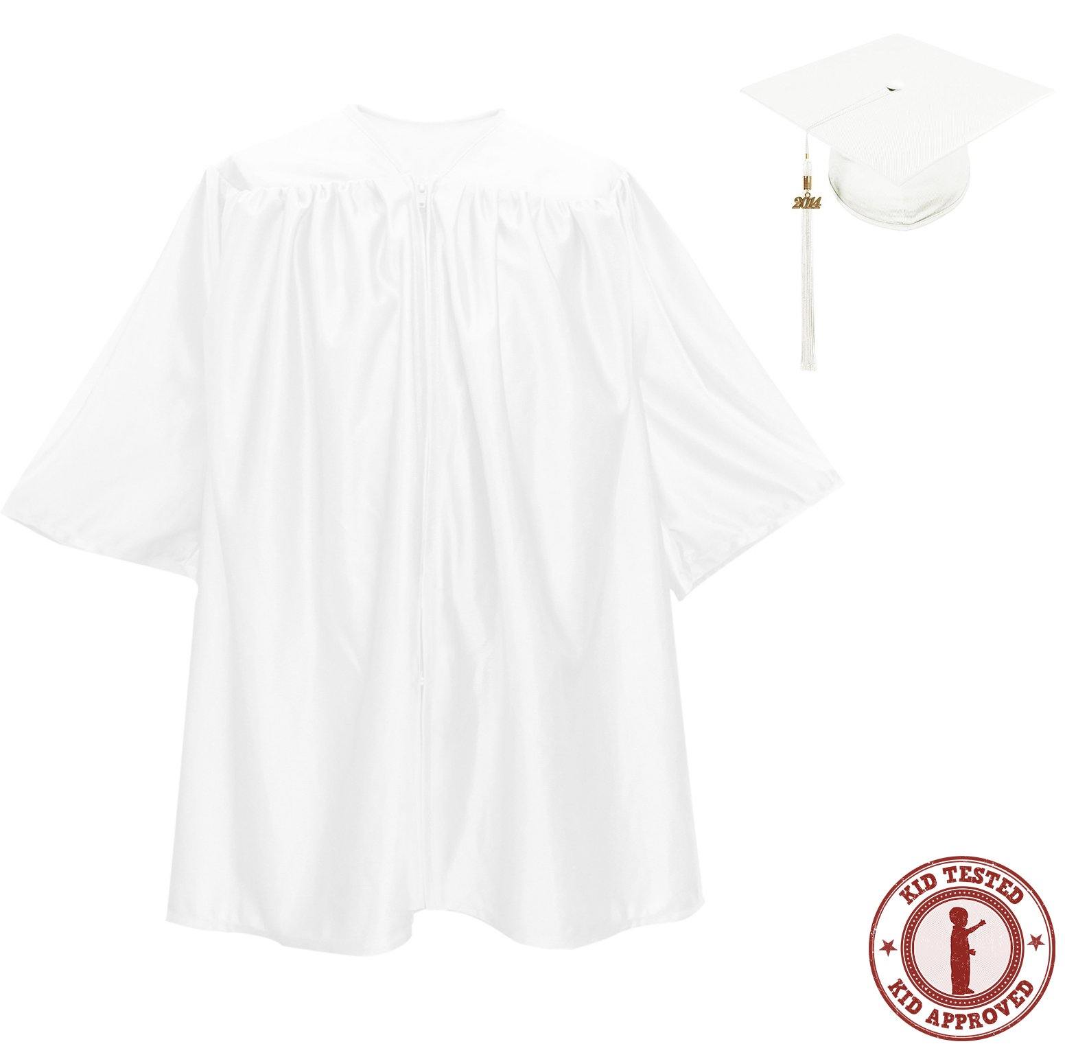 Child Matte White Graduation Cap Gown Preschool Kindergarten | lupon.gov.ph