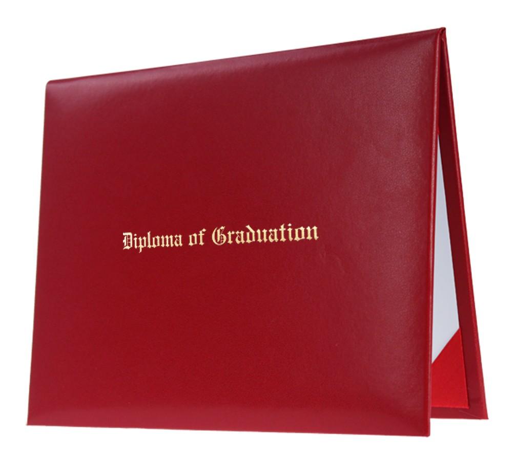 Red Imprinted Diploma Cover High School Diploma Covers Graduation