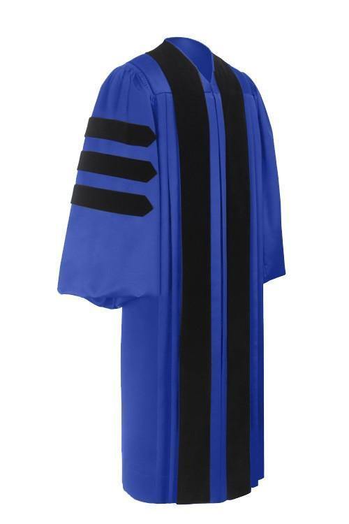 Deluxe Royal Blue Doctoral Gown – Graduation Attire