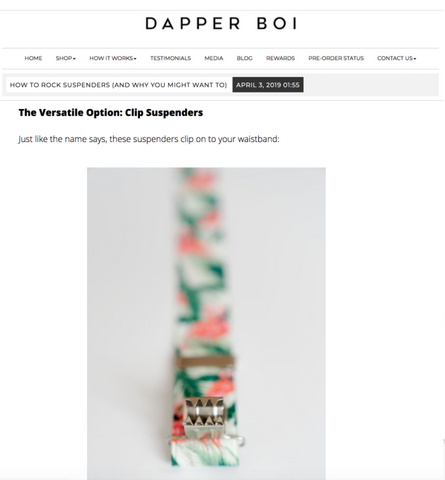 Better Than Belts Clip Suspenders on Dapper Boi Blog