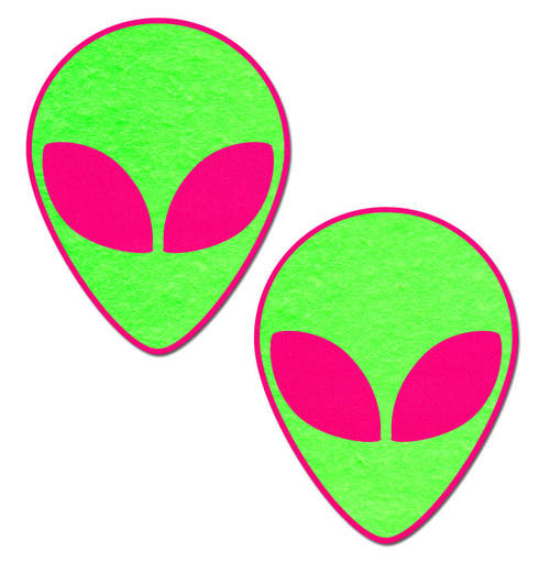 Pastease Silver Glitter Alien Pasties with Black Eyes – FB Boutique