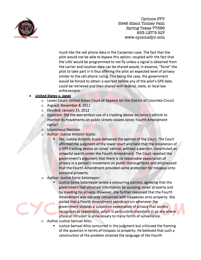 Cyclone FPV FAA Response to Remote ID Proposal Page 3