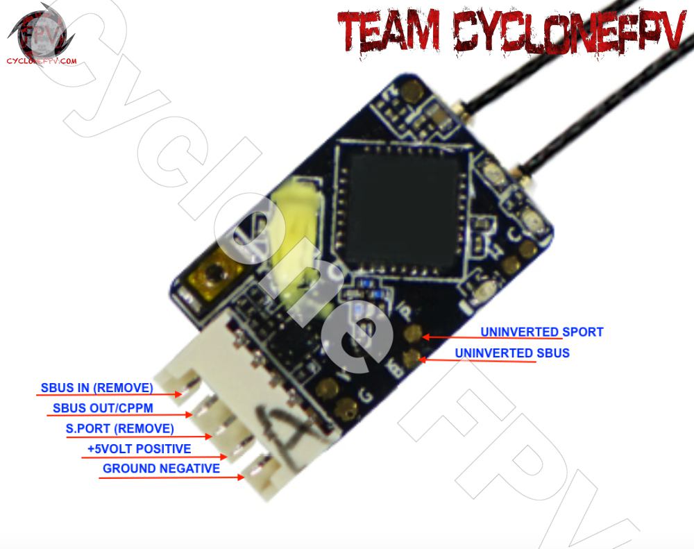 FrSky RXSR Telemetry using Sport Uninverted with F4 FC from Cyclone FPV