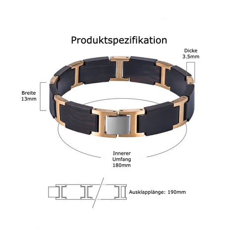 Details des Holzarmband "Kreta"