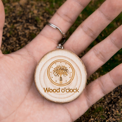 Hochwertiger Schlüsselanhänger aus Holz von Wood o'clock