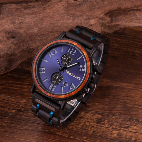 Die moderne Armbanduhr "Blue Ocean" besticht durch eine hochwertige Vearbeitung