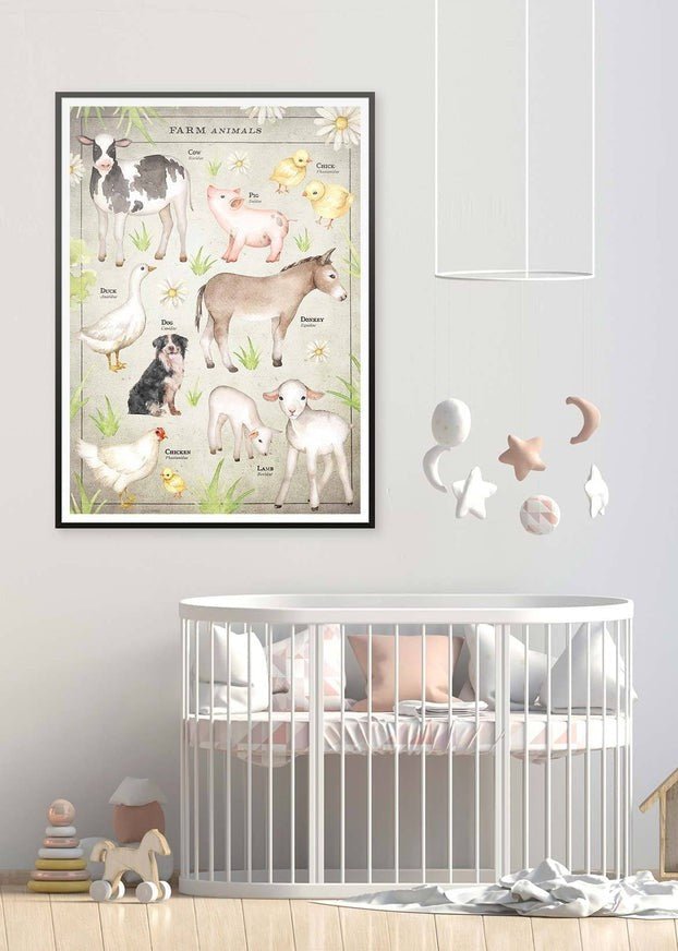 WILD ANIMALS - EDUCATIONAL CHART POSTER (61x91cm) NEW WALL ART PICTURE PRINT