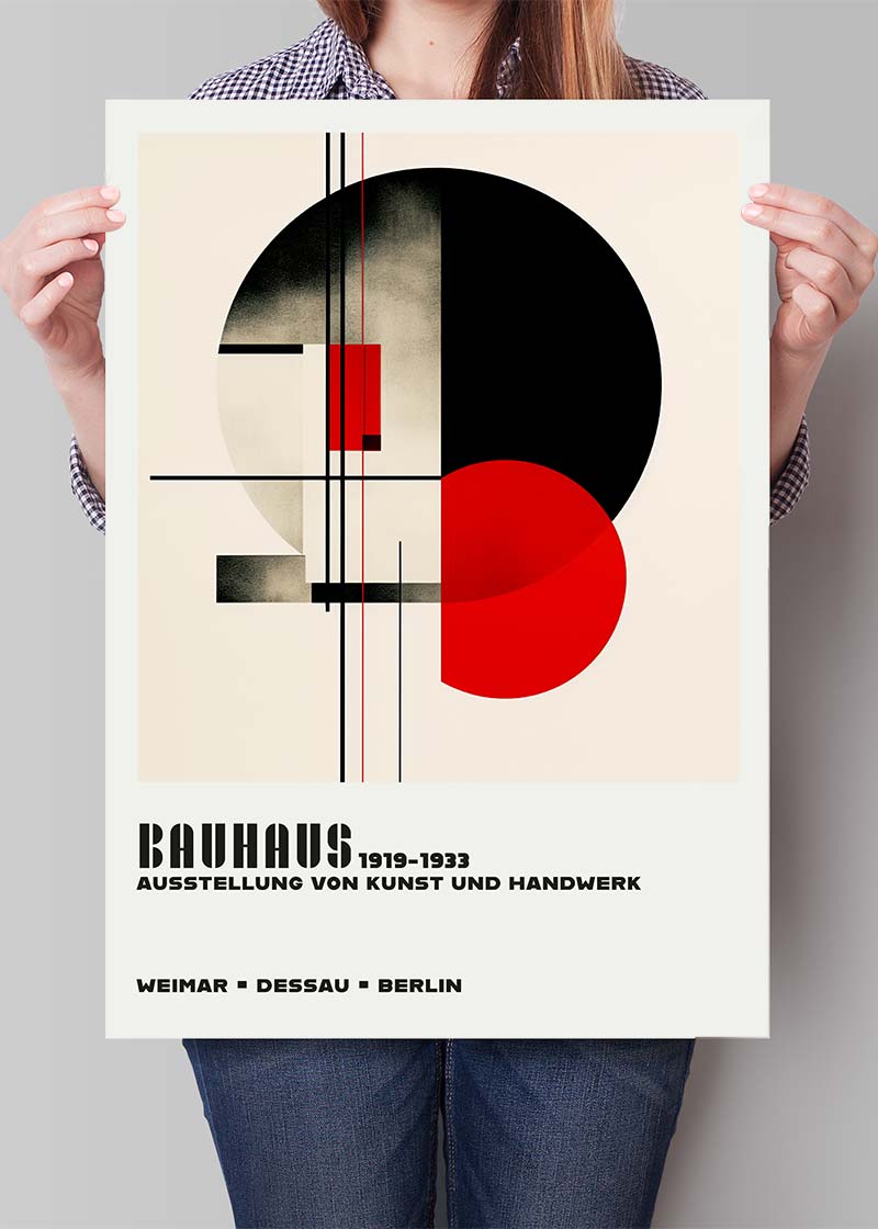 Bauhaus Circles Colour Print – InkAndDrop