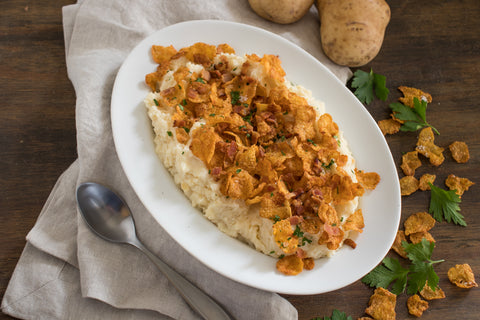 Herbed Mashed Potatoes with Crispy Bacon 