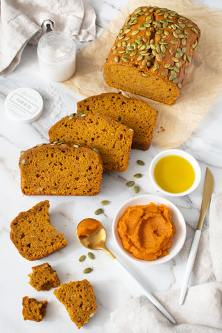 Pumpkin Loaf with Ginger Infused Olive Oil 