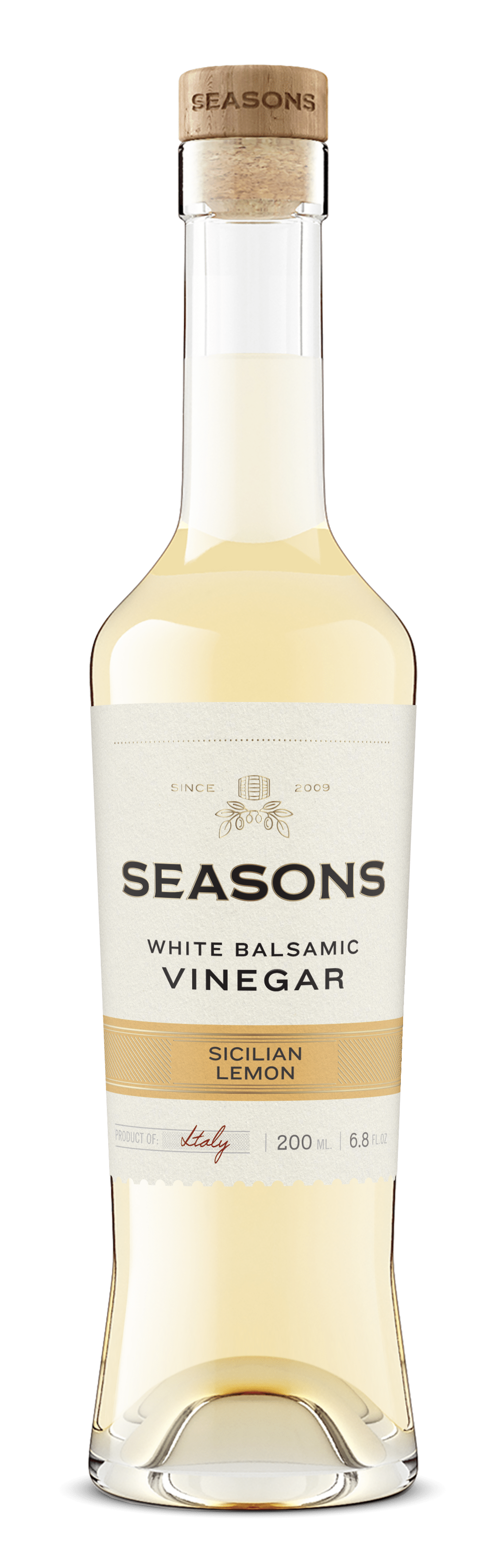 Sicilian Lemon Infused White Balsamic Vinegar - Seasons Olive Oil  Vinegar product image