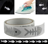 Silver Reflective Iron on Fabric Clothing Tape