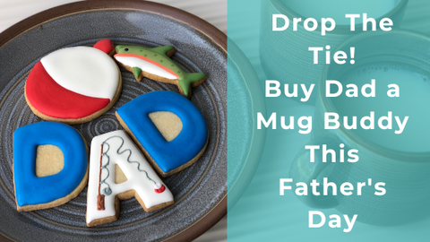 Father's Day Sugar Cookie Fishing Themed Gift Collection with Bobber, Rainbow Trout, Fishing Rod, and says DAD
