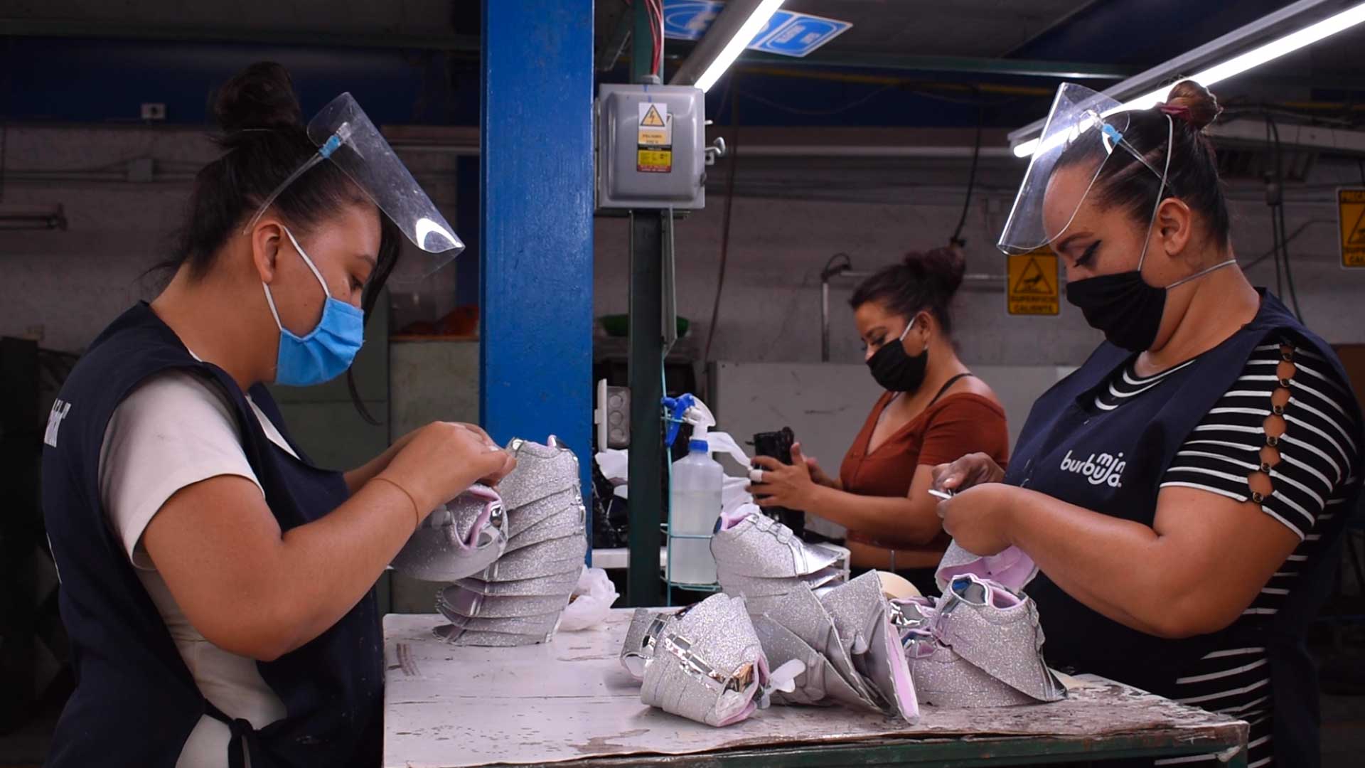 fabrica de zapatos mini burbujas