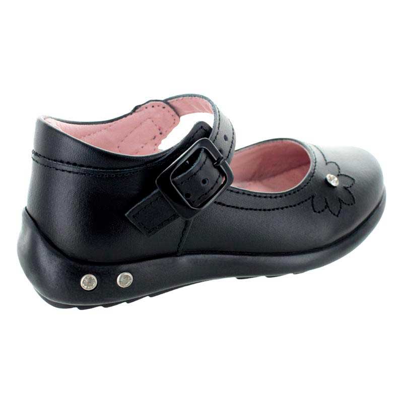 Curso de colisión empujoncito temblor Zapatos Escolares Color Negro Para Niña Etapa Preescolar – Mini Burbujas