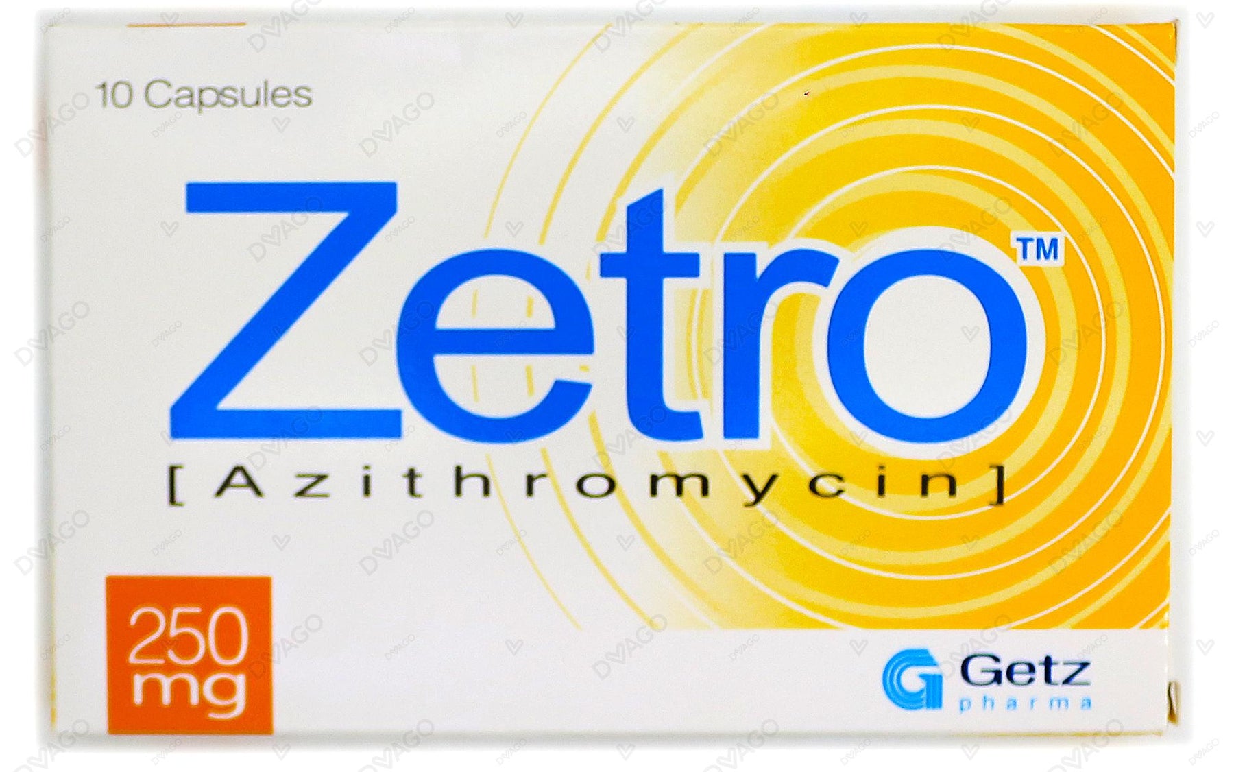 Zetro Capsules 250mg 10 S Dvago