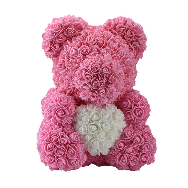 rose bear with crown