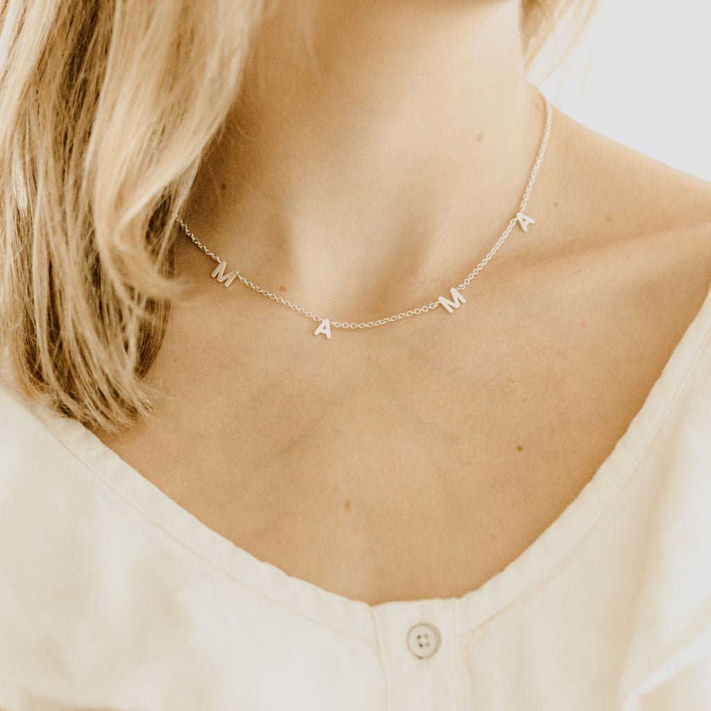 mama necklace silver