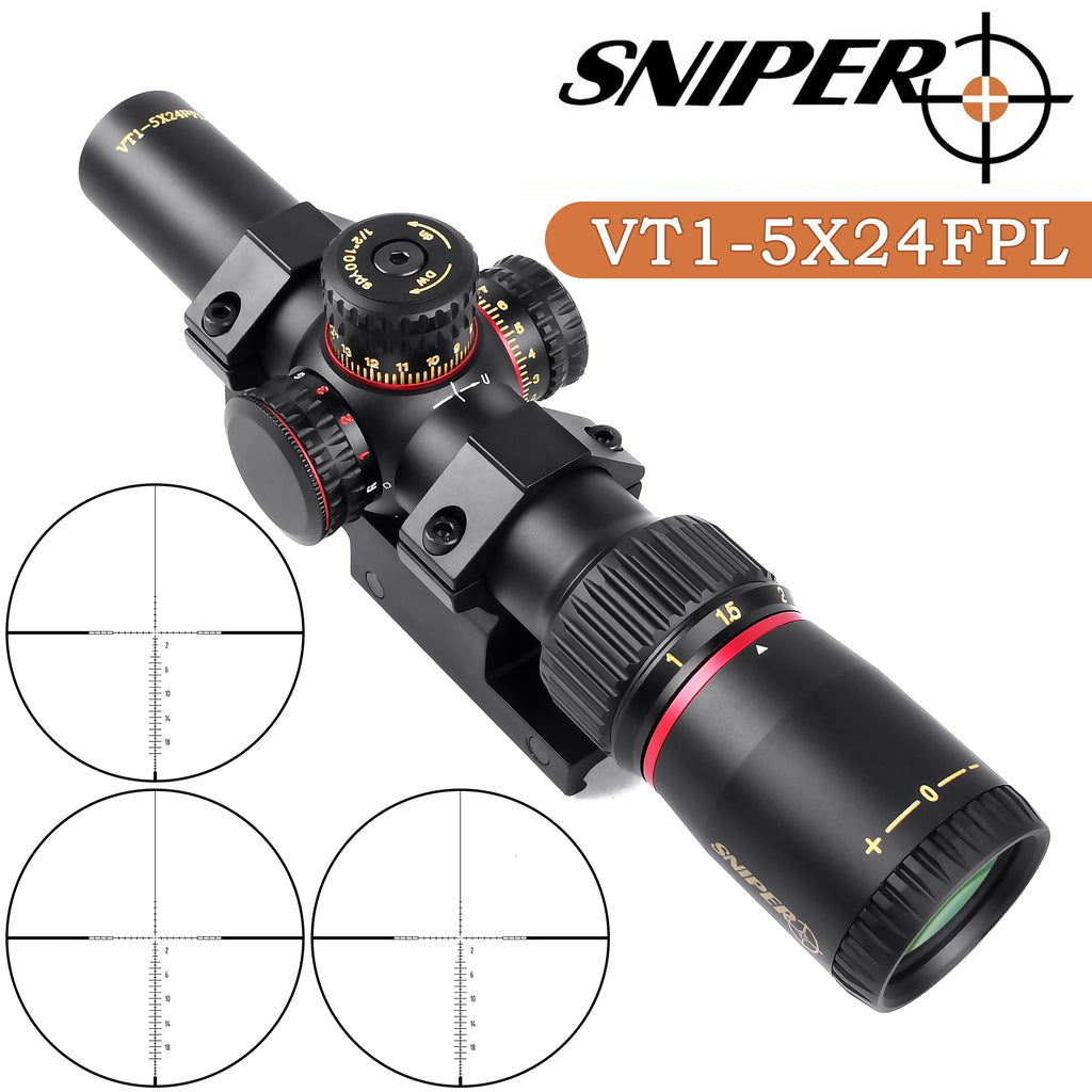 tpo-vt1-5x24ffpl-first-focal-plane-ffp-scope-with-red-green-illuminated-mil-dot-reticle