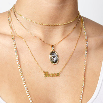 The Varsity Number Pendant Necklace - Metal : Gold Vermeil - The M Jewelers