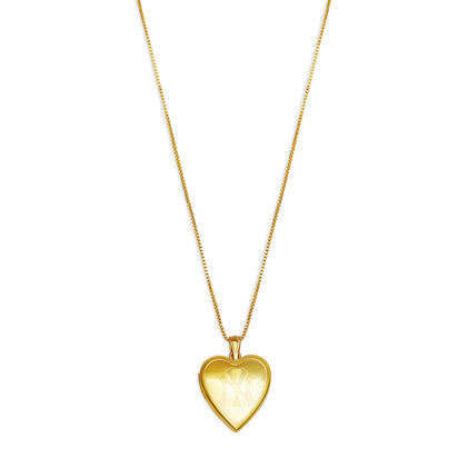 Milli Heart-Locket Necklace - Diamond Heart Photo Necklace - If & Co. 14K Yellow Gold / VS+