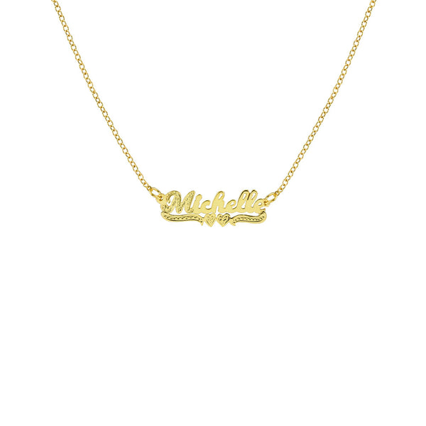Mini Classic Nameplate Necklace - The M Jewelers