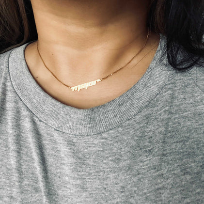 Javelin Engraved Chain Necklace — The Track Closet