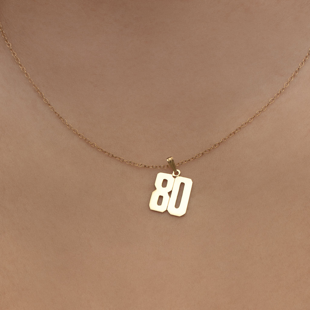 number necklace gold