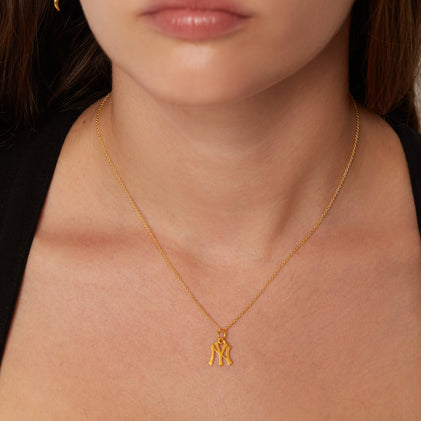 The Half Stone Initial Necklace