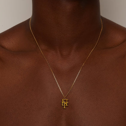 M Initial Lock Pendant Short Necklace – US Jewelry House