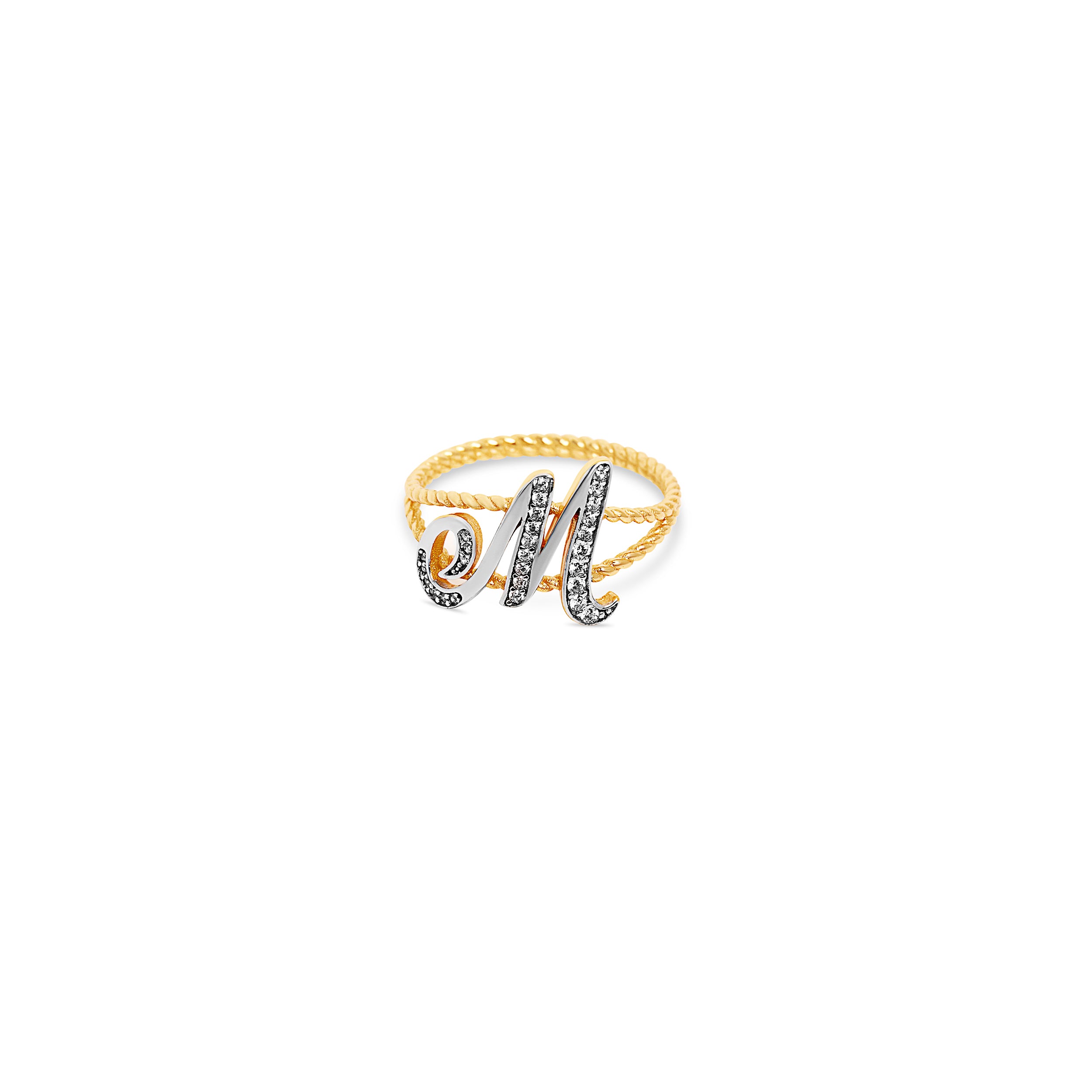THE SCRIPT LETTER ROPE RING