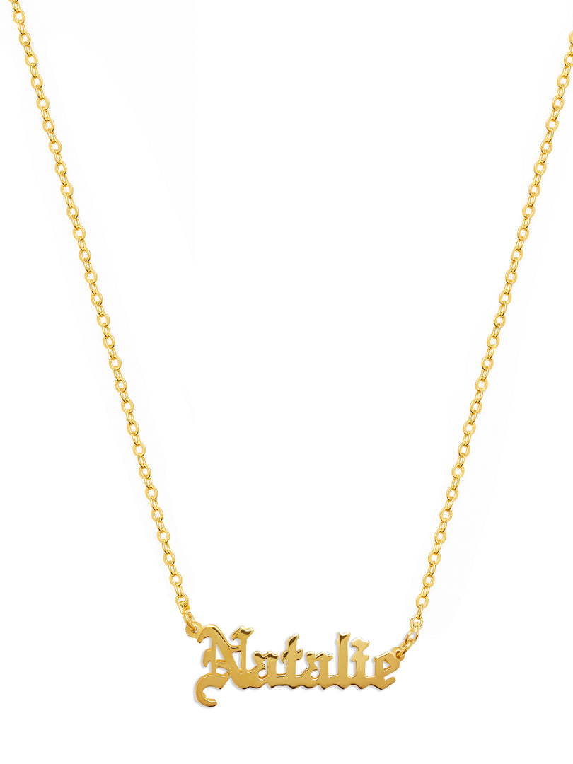 Gothic Name Necklace - The M Jewelers