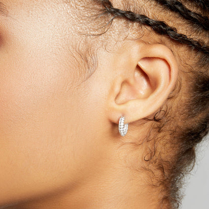 Women's The Bamboo Hoop Earring in 18K Gold | The M Jewelers