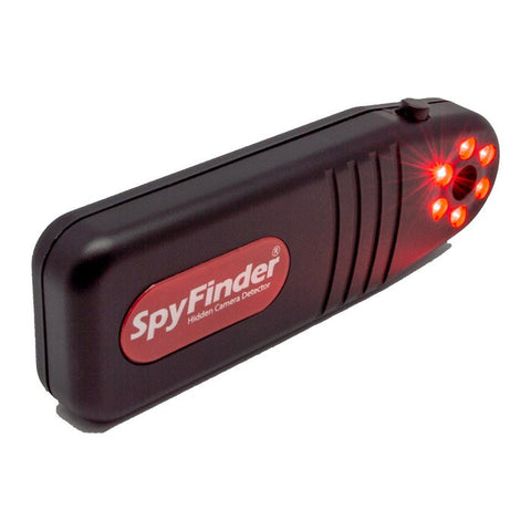 SpyFinder is black and small with infrared LEDS and a on/off button