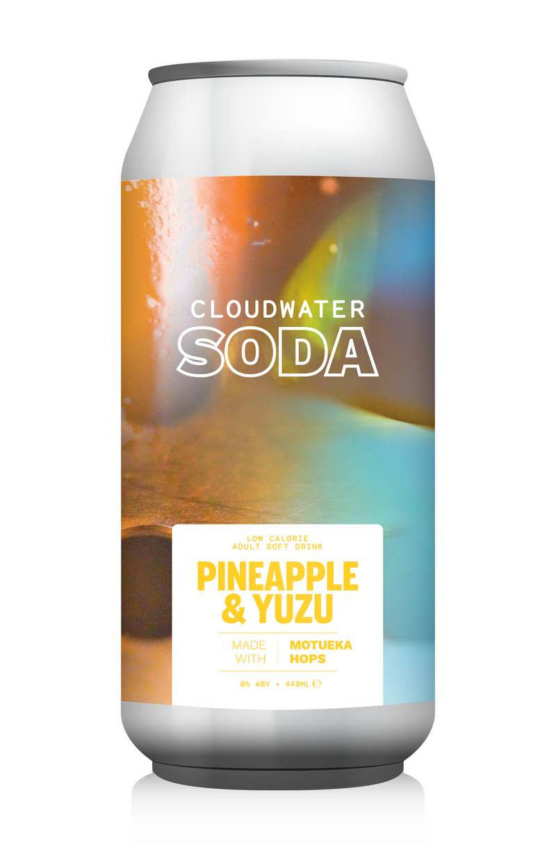 Cloudwater Soda - Pineapple & Yuzu  Made w Motueka Hops - Cloudwater
