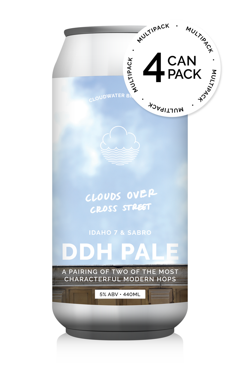 Cloudwater Clouds Over Cross Street  Idaho 7 & Sabro DDH Pale  4-Pack - Cloudwater