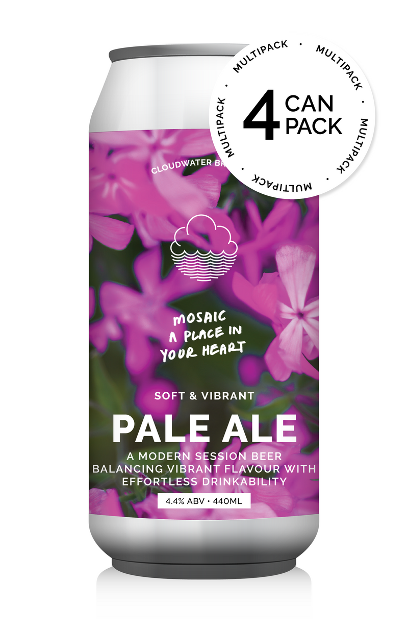 Cloudwater Mosaic A Place In Your Heart  Soft & Vibrant Pale Ale  4-Pack - Cloudwater