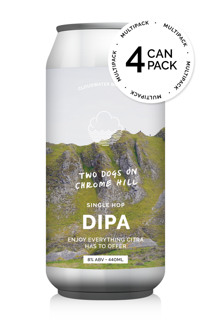 Cloudwater Two Dogs On Chrome Hill  Single Hop Citra DIPA  4-Pack - Cloudwater