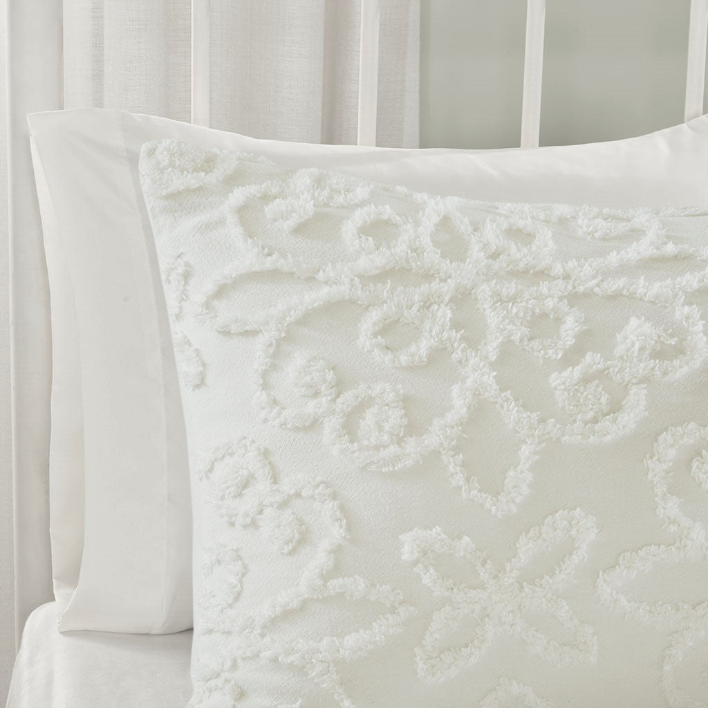 Madison Park Sabrina 3 Piece Tufted Cotton Chenille Duvet Cover