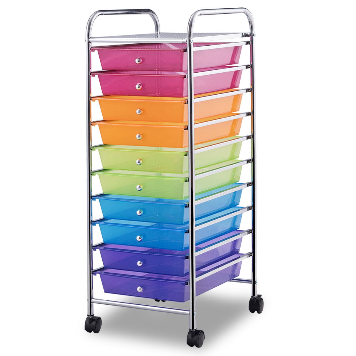 primary color 3 drawer wheeled organizers