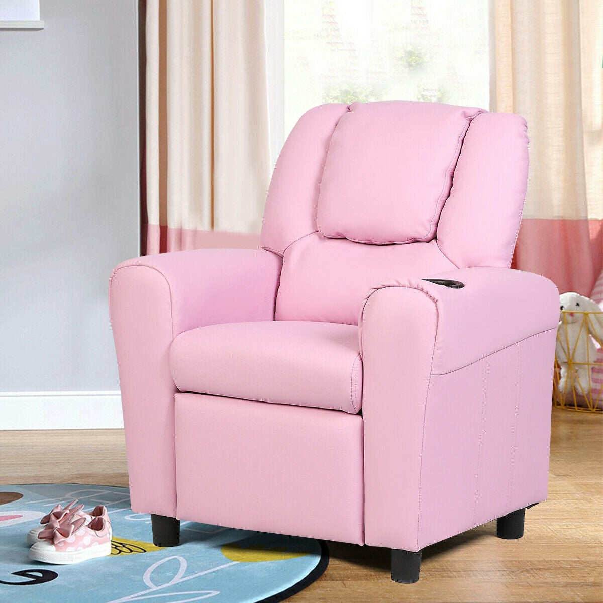 kids pink recliner