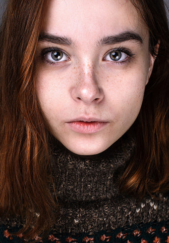 Person's face with dry skin, for Ivy Leaf Skincare blog