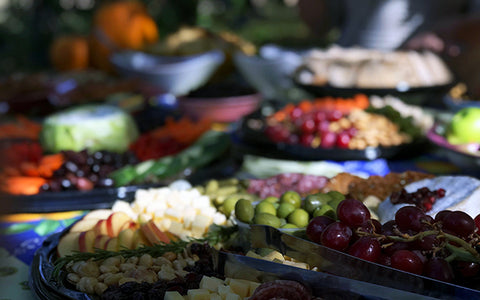 Food spread at Good Hummus Produce's Easement Celebration